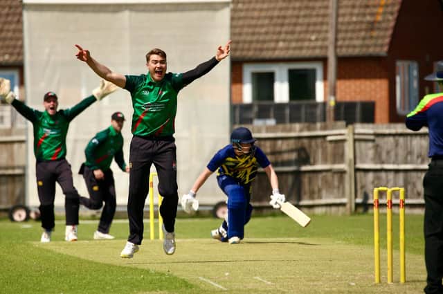 Josh Sargeant appeals for an lbw against Hastings. Picture by Josh Sargeant