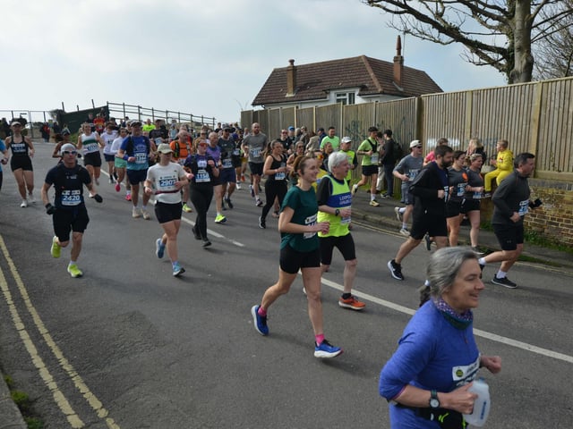 Action in the 2026 Hastings Half Marathon