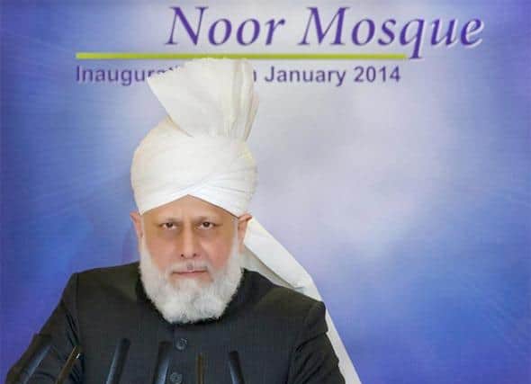 Mirza Masroor Ahmad at Noor Mosque Inauguration