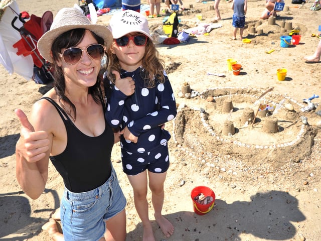 Littlehampton sandcastle competition. Pic S Robards SR2208091