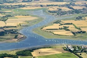 Aerial view of Chichester Harbour