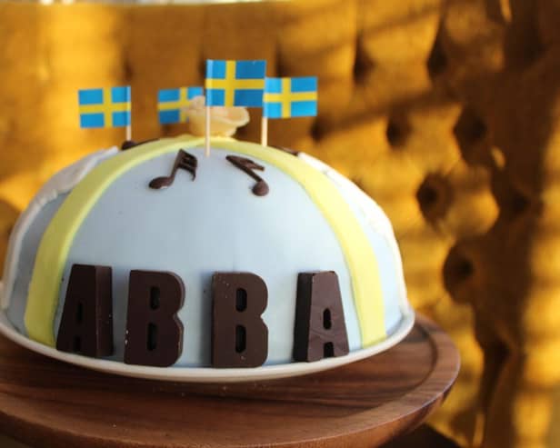 ABBA-themed cake.