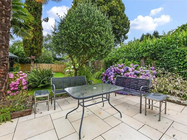 The walled garden is perfect for those sunny Sussex days.
