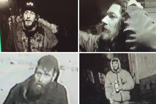 An image of the four men police say they want to speak to. Picture: Sussex Police