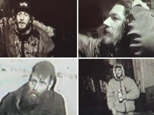 An image of the four men police say they want to speak to. Picture: Sussex Police