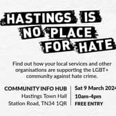 Hastings is no place for hate event