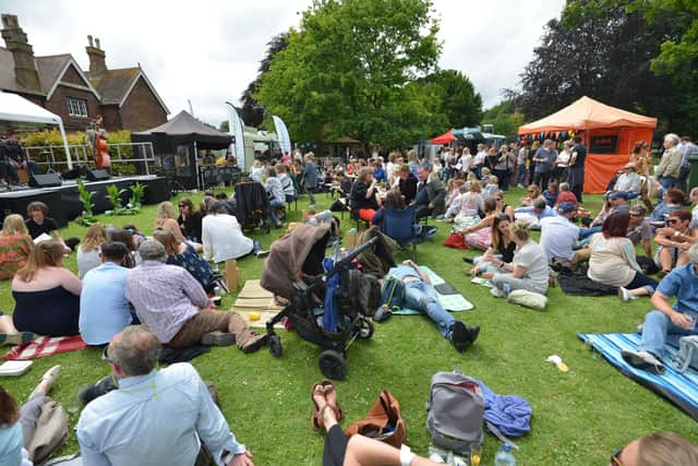Lewes Gin & Fizz event from 2018 in Southover Grange Gardens.
