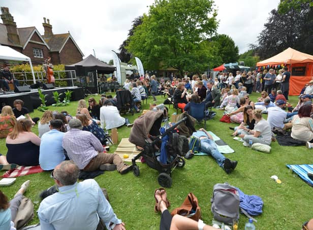 Lewes Gin & Fizz event from 2018 in Southover Grange Gardens.