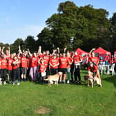 Many of the walkers were joined by their four-legged friends for the walks
