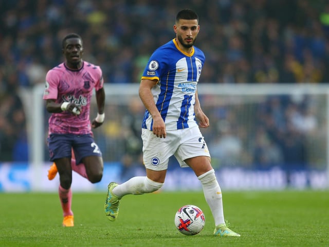 The striker was feeding off scraps in the first-half. Very quiet. Hooked at half-time. (Photo by Charlie Crowhurst/Getty Images)