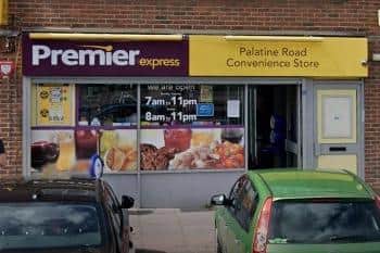 According to a notice in its window, Premier Express Palatine Road Convenience Store, in Palatine Road, Durrington, is selling lemon and lime Prime for £7.99 a bottle this week. Photo: Google Street View