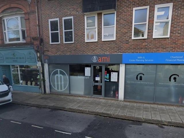 Ami Bistro has an 'exceptional' overall rating, based on 587 OpenTable reviews. Restaurant-goers have awarded the Worthing-based eatery four-and-a-half stars out of five. Ami Bistro, in Rowlands Road, provides a warm and intimate ambiance and modern European food