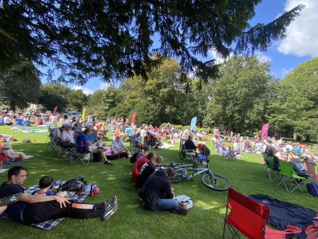 Kerrie-Jayne Hay watched the football in Hotham Park