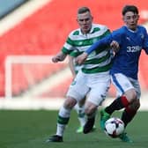 Billy Gilmour in action for Rangers in 2017 during The Scottish FA Youth Cup Final against Celtic