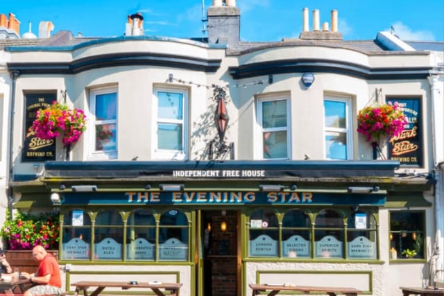 The Evening Star, Surrey Street, Brighton. A classic and Good Beer Guide regular, An unpretentious pub five minutes walk away from the station offering a range of ales and craft beers that has all tastes covered.