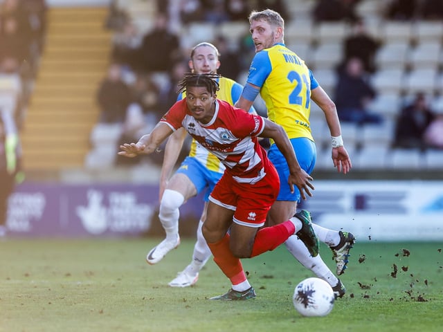 Action from Eastbourne Borough's 2-2 draw at Torquay United in National League South
