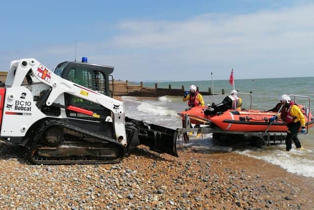 The Coastguard Rescue Helicopter was called to assist Eastbourne’s RNLI in an incident near Belle Tout on Saturday, April 30.