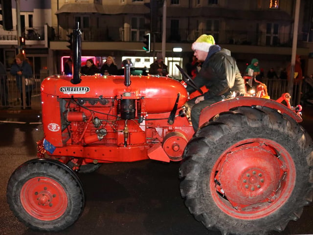 The Christmas Tractor Run 2024 leaving Hastings Old Town on December 21. Photo by Kevin Boorman.
