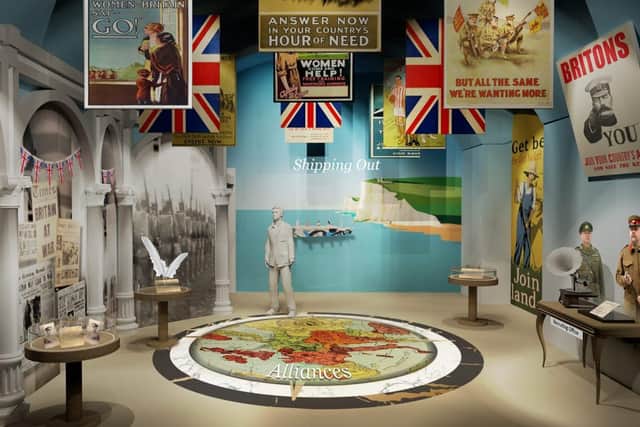 Introductory room to the First World War exhibit coming to Newhaven Fort