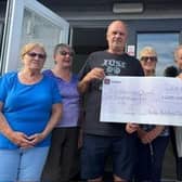 Thornlea Park Social Club presented a cheque for £600 to St Catherine’s Church, Littlehampton