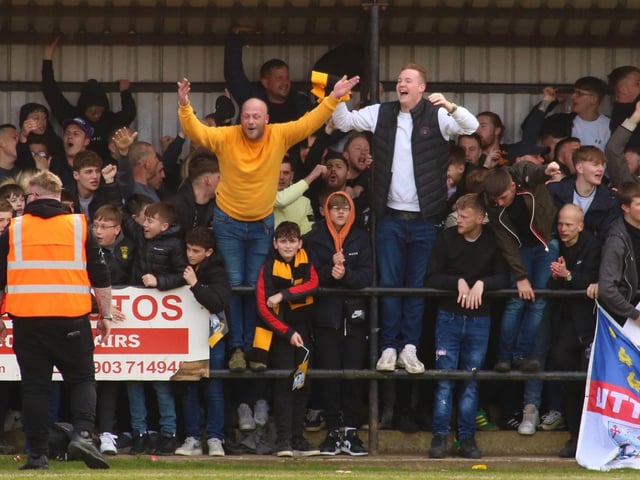 Littlehampton Football Club fans celebrating