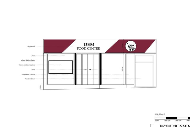 The proposed front of Dem Food Centre in Eastbourne