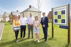 Barratt Homes welcomed Eastbourne mayor Cllr Candy Vaughan (second from right) to its Meadowburne Place development in Lower Willingdon. Picture from Barratt Homes