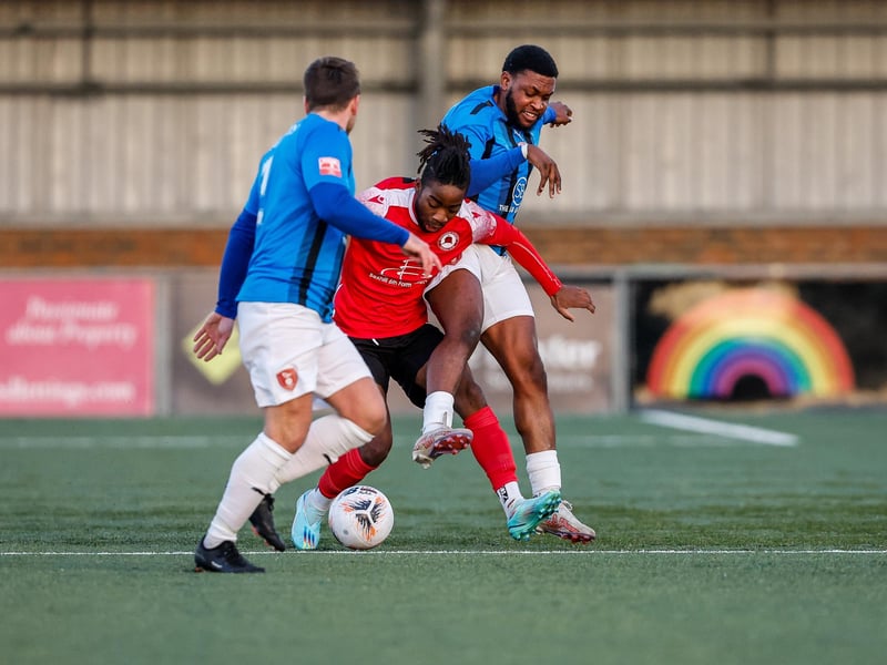 Action from Eastbourne Borough's 2-1 FA Trophy third round defeat at home to Bracknell Town
