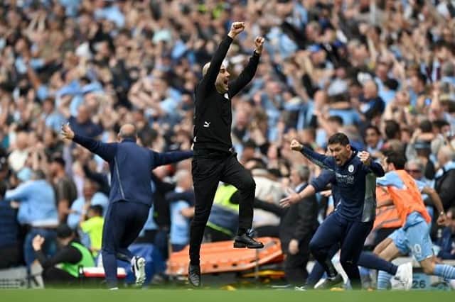 Pep Guardiola saw his team comeback from 2-0 down against Aston Villa to seal the Premier league title