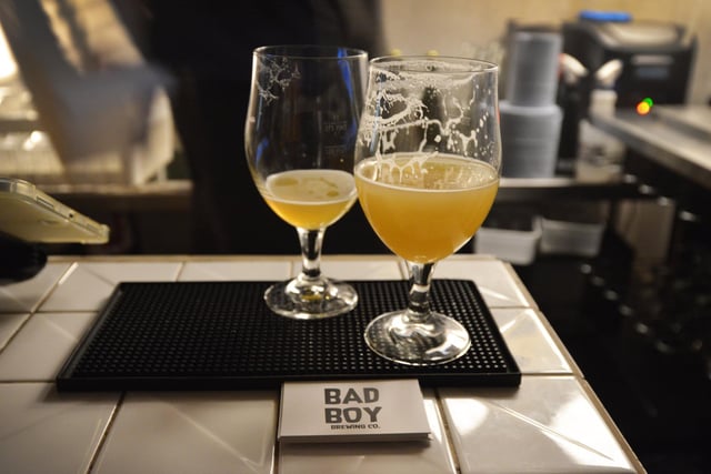 The launch of Bad Boy Brewing CO's new beer Whoosah at Collected Fictions in St Leonards on November 18 2023. Bad Boy Brewing Co were also celebrating their new collaboration beers with Pig & Porter (Tunbridge Wells) and Brewing Brothers (Hastings).