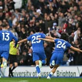 Diego Gomez said he spotted Crystal Palace goalkeeper Walter Benitez off his line, before scoring from the half-way line in Brighton’s derby victory. Photo: GLYN KIRK / Getty Images