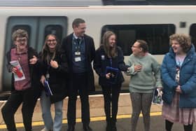 Try a Train: Southern Station Manager Simon Greenfield helps young disabled people learn to travel independently. Picture contributed