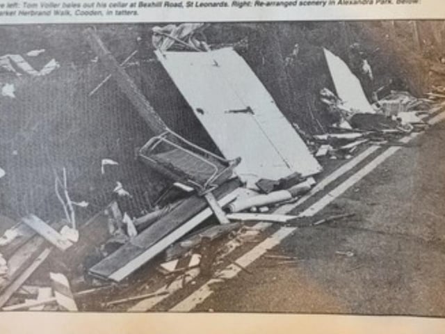 Wreckage at Herbrand Walk, Cooden