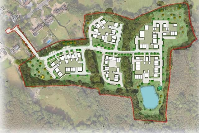 Plans to build up to 80 homes on land at Colwell Farm, Haywards Heath, have been refused. Image: Miller Homes Ltd