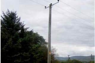 An overhead power line similar to that with which Mr Gilmore came in contact. Photo: HSE