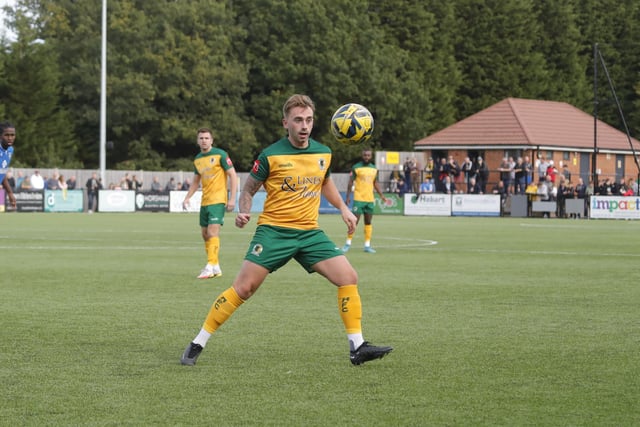 Action from Horsham's 2-0 home defeat to Bishop's Stortford in the Isthmian Premier on Saturday
