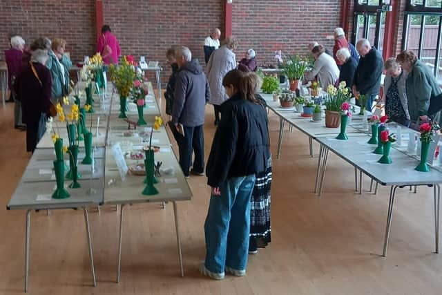 Visitors enjoying the Felpham &amp; Middleton Horticultural Society Spring Show