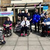 Residents and staff on the memory walk