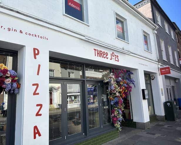 Three Joes Pizza, in Chichester city centre.
