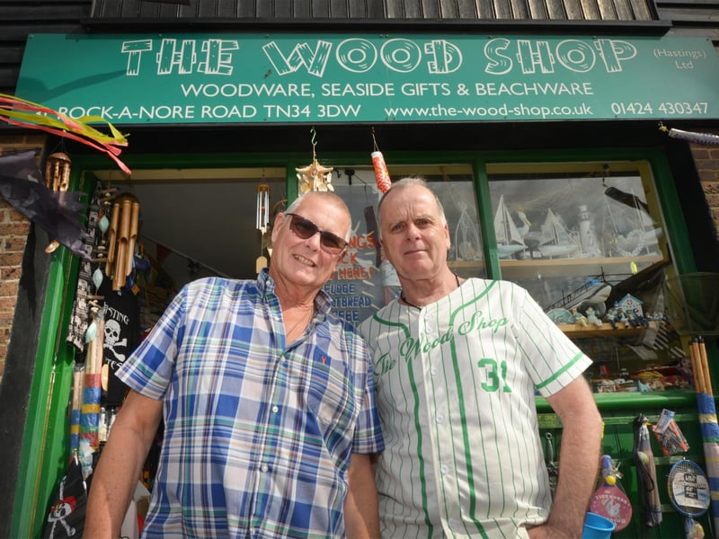 The Wood Shop in Rock-A-Nore Road, Hastings. L-R: John Ball and Dennis Langford.