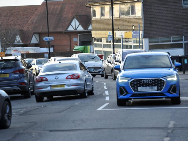 New traffic lights at the junction of Station Road, Church Road and Mill Road in Burgess Hill
