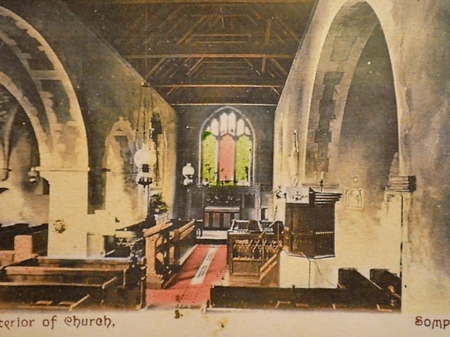 The chancel prior to the changes made in the 1970s