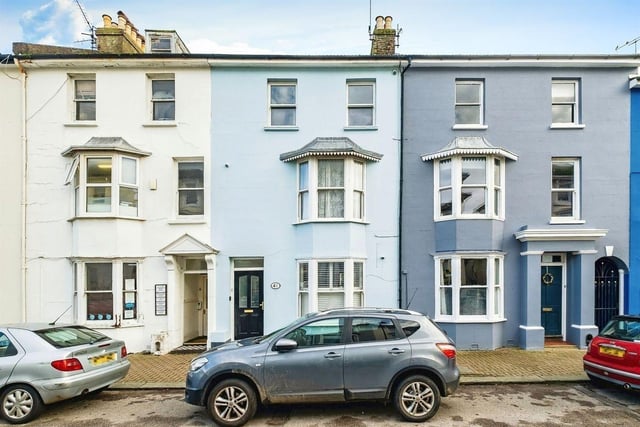 This five-bedroom townhouse near Littlehampton beach has just come on the market with Fox and Sons priced at £475,000. There is spacious accommodation over three floors plus a cellar.