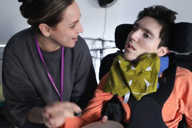 Music therapy is one of Jacob's favourite activities.