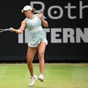 EASTBOURNE, ENGLAND - JUNE 29: Madison Keys of the United States plays a forehand during her singles match against Petra Martic of Croatia at the Rothesay International Eastbourne at Devonshire Park on June 29, 2023 in Eastbourne, England. (Photo by Justin Setterfield/Getty Images):Action from Thursday's play at the Rothesay tennis international at Devonshire Park, Eastbourne