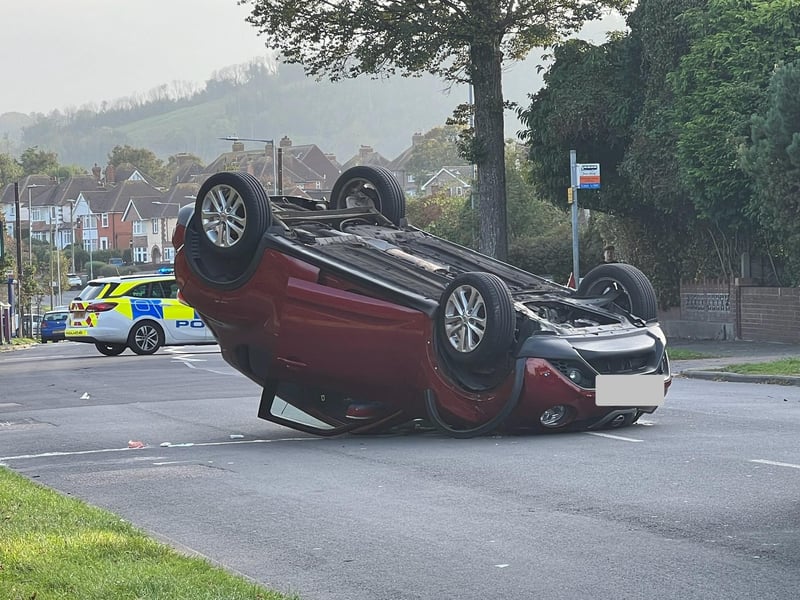 The collision in Victoria Drive, Eastbourne