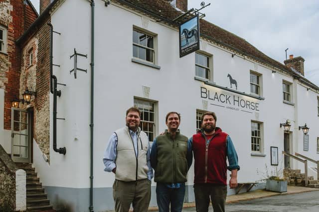Renowned hospitality family, the Gladwins, have opened their first pub with bedrooms – The Black Horse in Amberley
