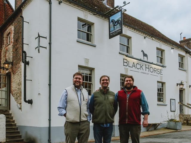 Renowned hospitality family, the Gladwins, have opened their first pub with bedrooms – The Black Horse in Amberley
