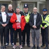 Karla Loft, Dave Flynn and Carl Scott, of Project Youth, Sergeant James Ward, Tom Bennett, of the VRP, and PCSO Hannah Stevens at The Level. Picture: Sussex Police