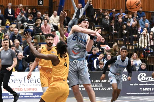 Worthing Thunder in recent action against Newcastle | Picture: Gary Robinson